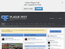 Tablet Screenshot of plaguefest.com